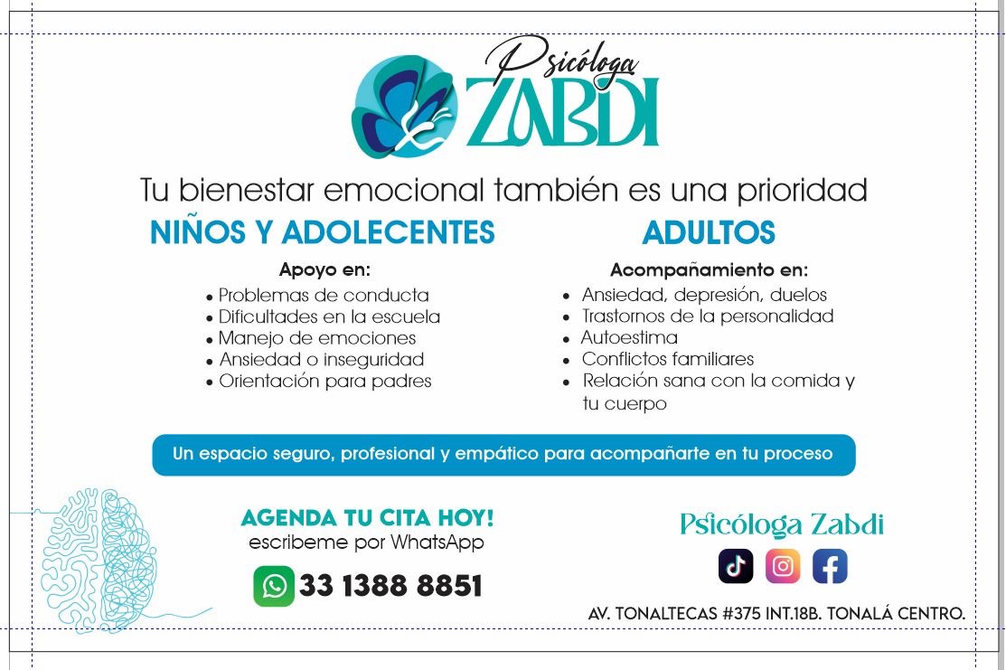 Servicios Psicóloga Zabdi para niños, adolescentes y adultos